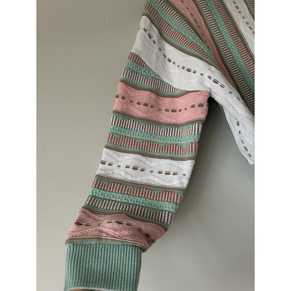 Cools Club Coogi Style Sweater Size 12 Groovy Unique Colorful Slightly Cropped - Picture 9 of 10